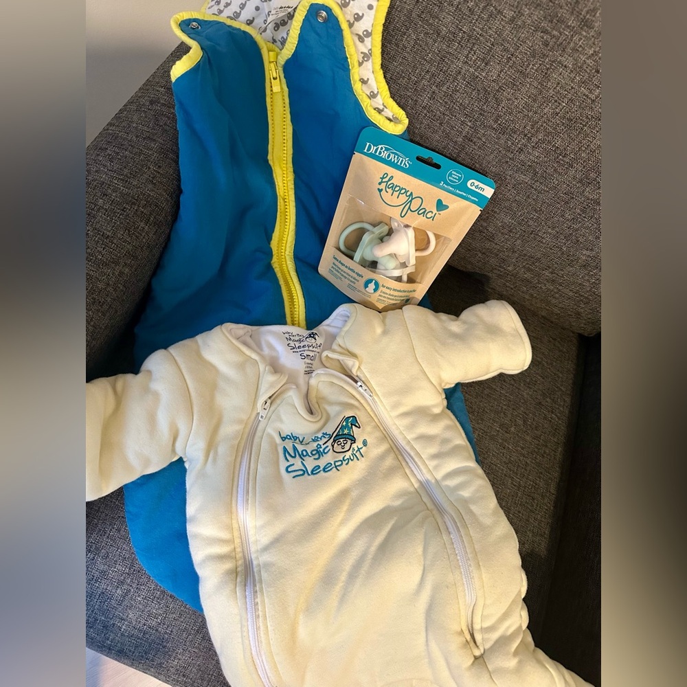 Merlin Magic Sleep Suit/Halo/Deedee/Dr. Browns pacifiers - Picture 4 of 9